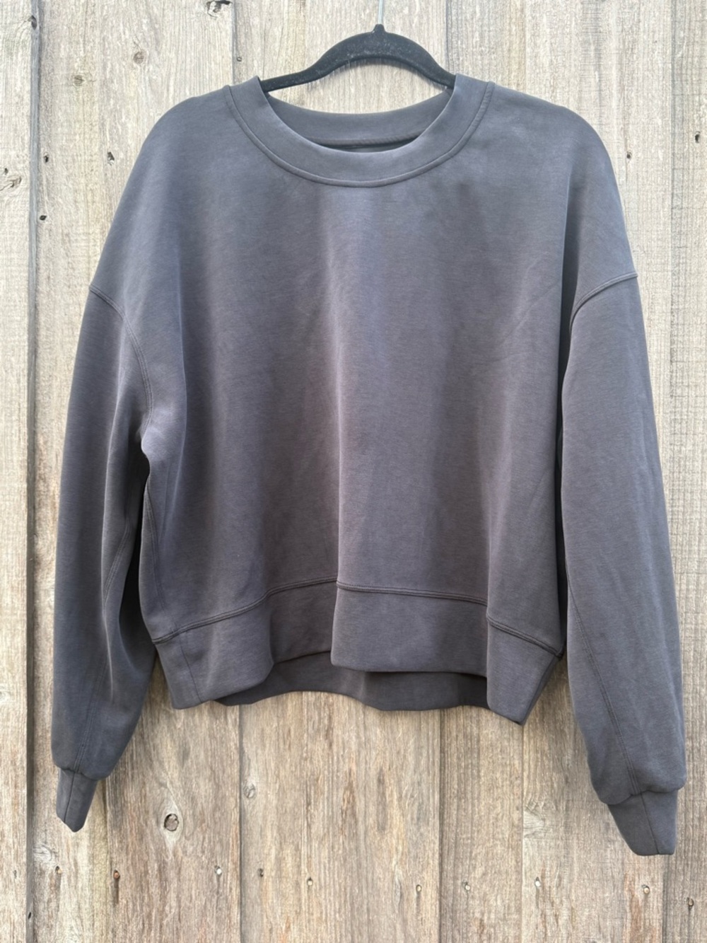 Lululemon Softstreme Perfectly Oversized Cropped Crew Black 8